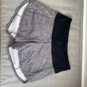 Lululemon speed up shorts, gray, size zero, 4 inch